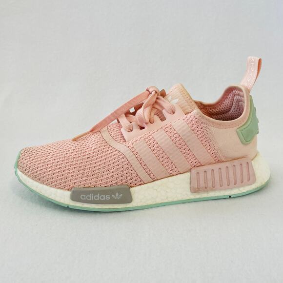 Adidas Originals NMD R1 Womens 7.5 Shoes Pink Knit Soft Body Low Top Sneakers - Picture 4 of 12